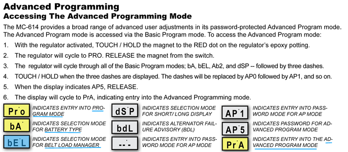 Advanced Programming Mode MC-614