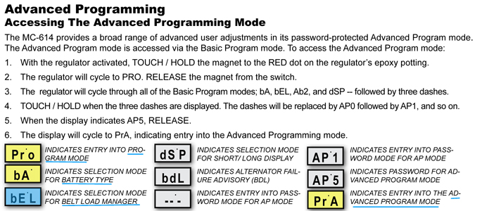 Advanced Programming Mode MC-614