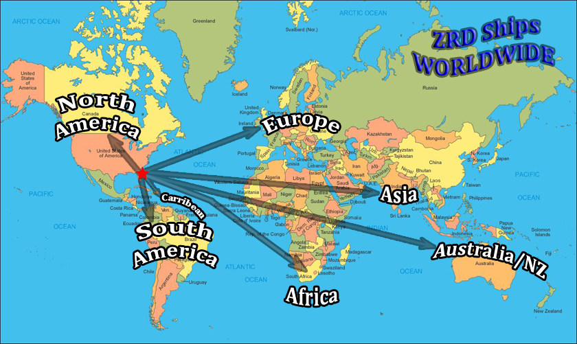 ZRD Ships WORLDWIDE