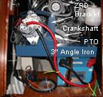U shaped Engine Attachment with Balmar series 95 alternator mounted in ZRD Bracket on a Yanmar 4JH3