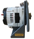 Extremely large Balmar series 98 alternator mounted in a dedicated ZRD series 98 bracket